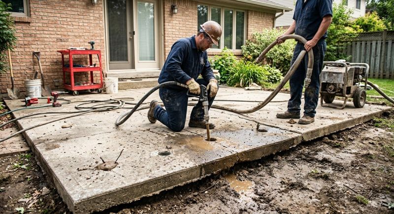 Concrete Patio Raising in Denver, CO