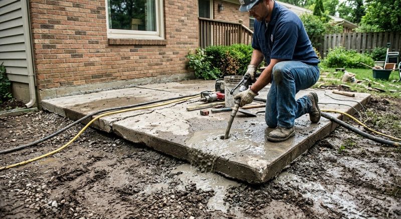 Concrete Patio Raising in Corpus Christi, TX