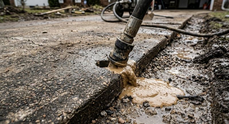 Sunken Driveway Lifting in West Des Moines, IA